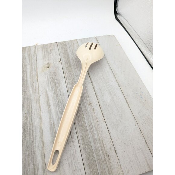 Ekco Slotted Serving Spoon #1 Almond Nylon Plastic 11" Vintage - Picture 4 of 8